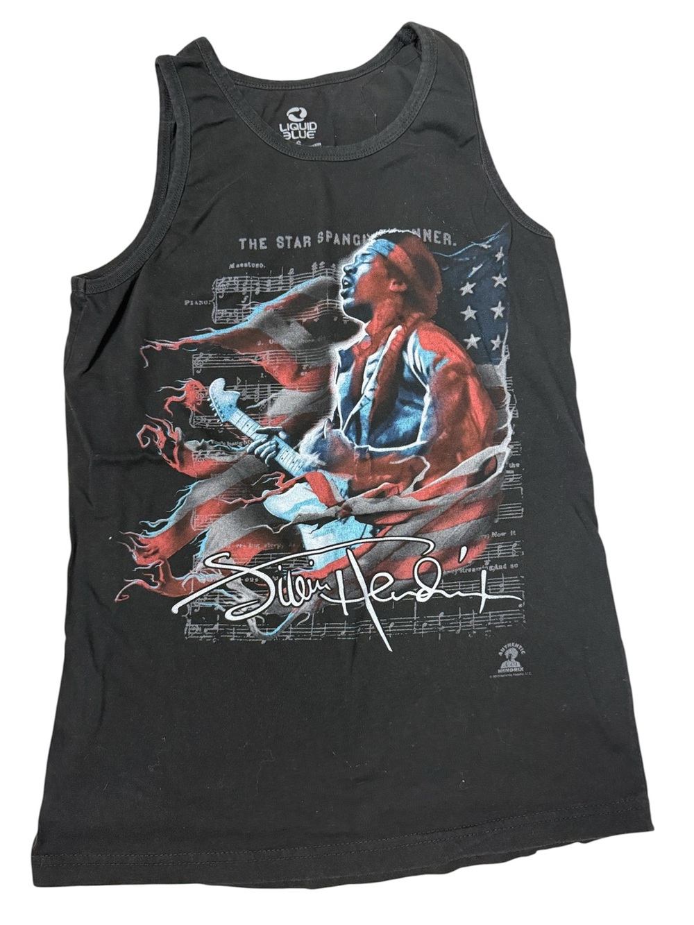 Liquid Blue Jimi Hendrix Graphic Tank Top